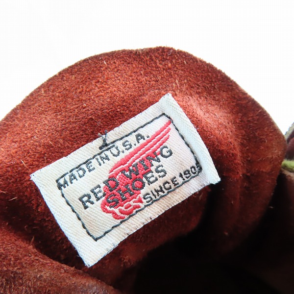 実際に弊社で買取させて頂いたREDWING/レッドウィング 刺繍羽タグ アイリッシュセッターブーツ 8875/US9.5の画像 9枚目