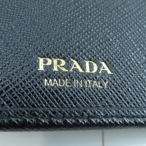 実際に弊社で買取させて頂いたPRADA/プラダ サフィアーノ サフィアーノ トライアングル  ウォレット/二つ折り財布 1ML225の画像 5枚目