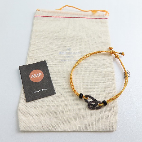 実際に弊社で買取させて頂いたAMP JAPAN/アンプジャパン チェーンモチーフ ブレスレット イエローの画像 8枚目