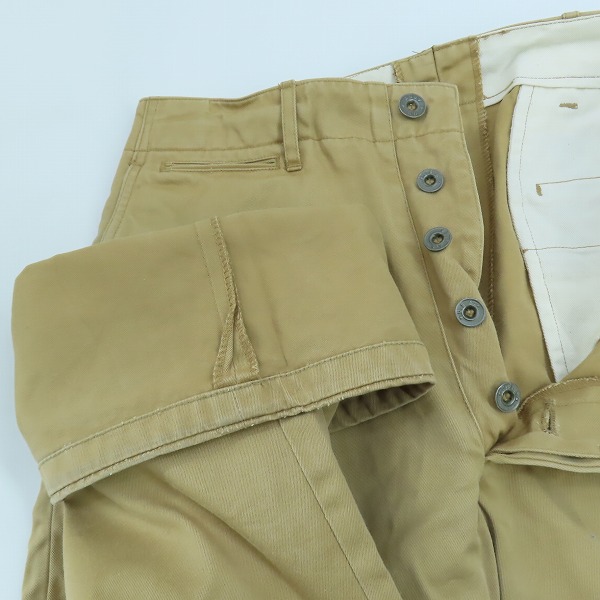 実際に弊社で買取させて頂いたBUZZ RICKSON'S/バズリクソンズ 1945 MODEL EARLY MILITARY CHINOS チノパン M43035A/W30L33の画像 2枚目