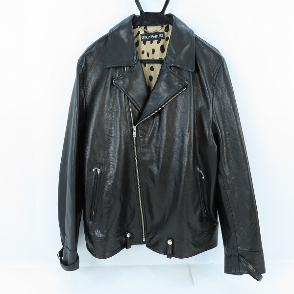 実際に弊社で買取させて頂いたWACKO MARIA/ワコマリア COWHIDE LEATHER DOUBLE RIDERS JACKET ダブルライダース レザージャケット 24SS-WMO-BL04/XL