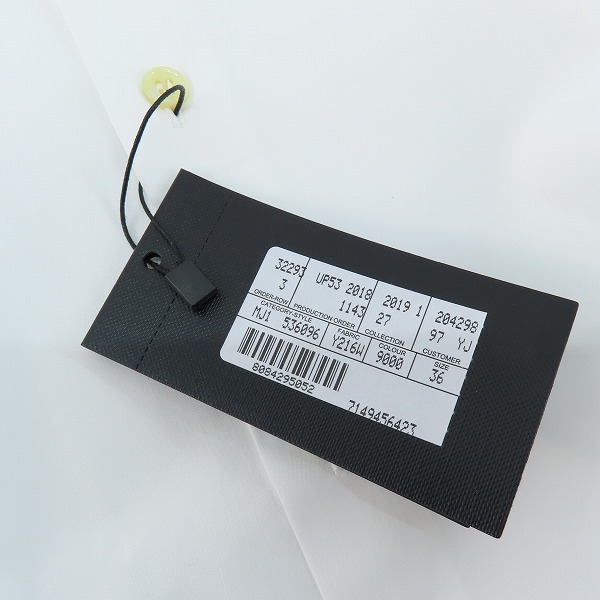 実際に弊社で買取させて頂いた(2)【未使用/JPタグ】SAINT LAURENT/サンローラン 19SS プレーン 長袖シャツ 536096 Y216W/36の画像 6枚目