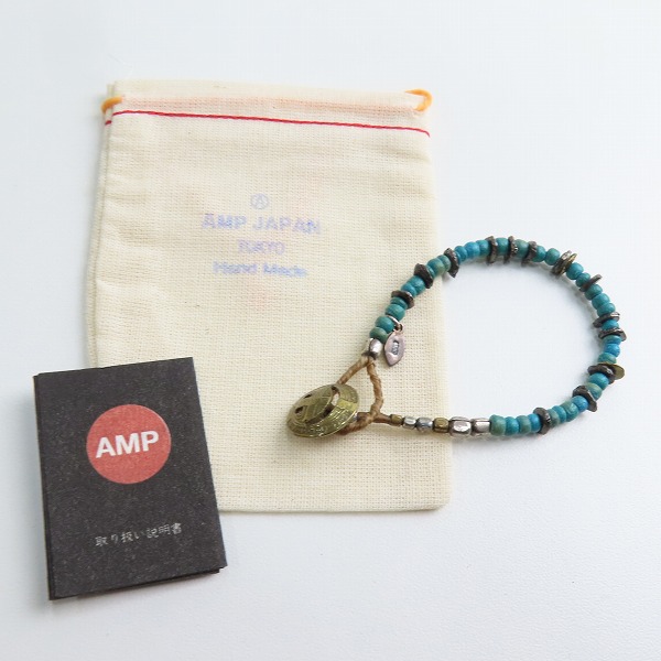 実際に弊社で買取させて頂いたAMP JAPAN/アンプジャパン Coconut Beads Bracelet/ココナッツ ビーズ ブレスレット ブルーの画像 9枚目