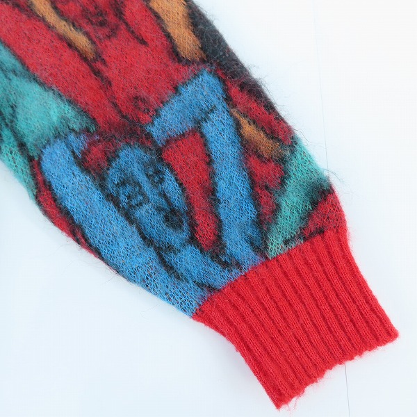実際に弊社で買取させて頂いたWACKO MARIA/ワコマリア 22AW YULA 百女図 MOHAIR KNIT JACQUARD SWEATER セーター/XLの画像 5枚目