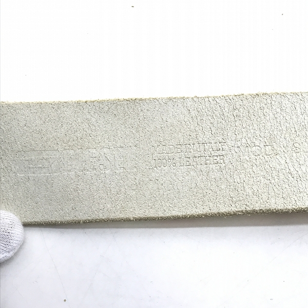 実際に弊社で買取させて頂いた【JPタグ】DIESEL/ディーゼル フラワー彫刻 バックル レザーベルト 90/36の画像 5枚目