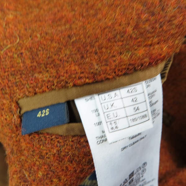 実際に弊社で買取させて頂いたBrooks Brothers/ブルックスブラザーズ  Harris Tweed/ハリスツイード 2B ジャケット  42Sの画像 3枚目