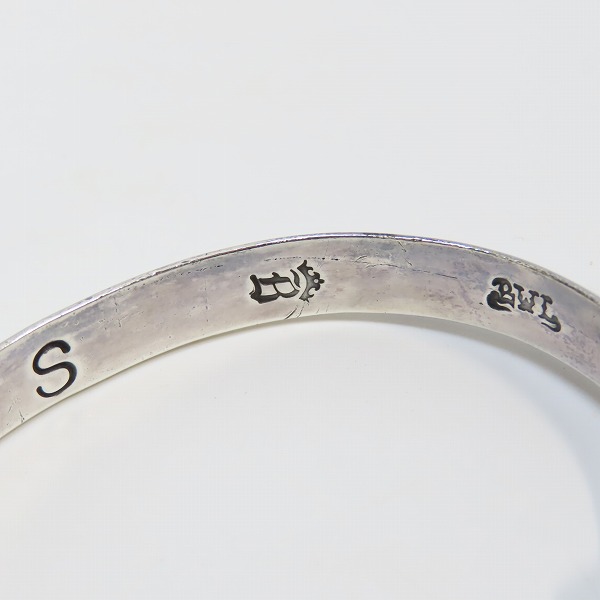 実際に弊社で買取させて頂いたBWL/ビルウォールレザー Good Luck Skull/グッドラックスカル トライアングル バングルの画像 7枚目