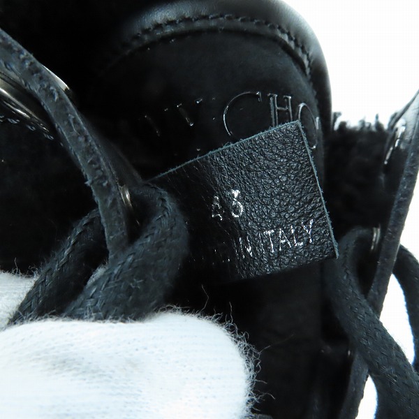 実際に弊社で買取させて頂いたJIMMY CHOO/ジミーチュウ レースアップブーツ 43の画像 5枚目