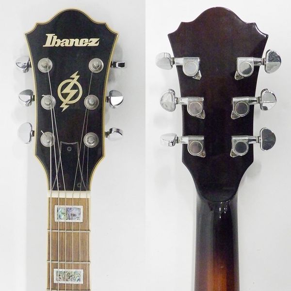 実際に弊社で買取させて頂いた★【使用感有】Ibanez/アイバニーズ ARTCORE AF84-DVS アーチトップ ピックギター/フルアコ/エレキギター Bigsby搭載の画像 2枚目