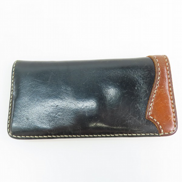 実際に弊社で買取させて頂いたTHE FLAT HEAD/フラットヘッド レザー 二つ折り長財布の画像 1枚目