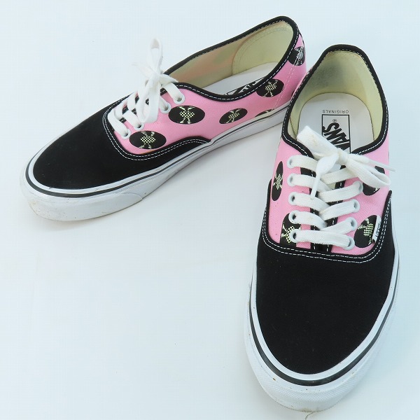 実際に弊社で買取させて頂いたVANS×WACKO MARIA/バンズ×ワコマリア Og Authentic Lx ローカットスニーカー レコード柄 ピンク/29
