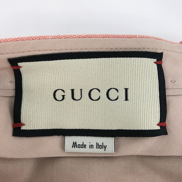 実際に弊社で買取させて頂いたGUCCI /グッチ ロゴラベル ストレッチ フレアパンツ 624955 ZADZ3/44の画像 2枚目
