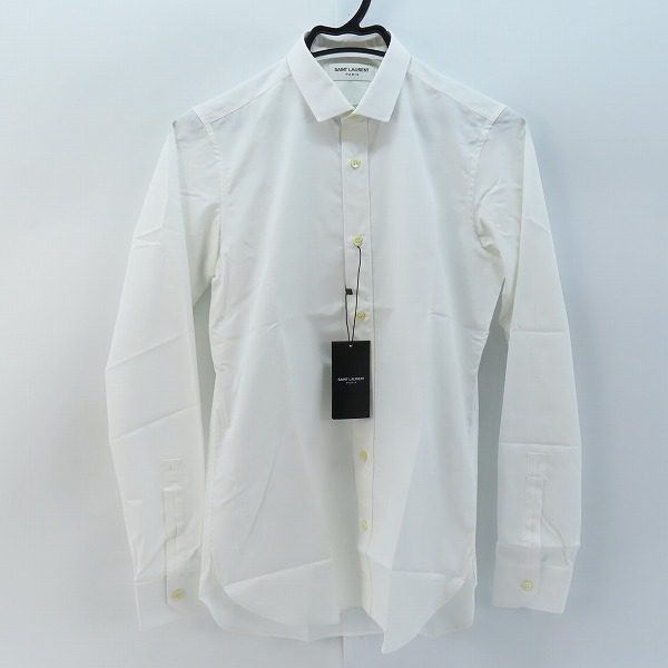 実際に弊社で買取させて頂いた(1)【未使用】SAINT LAURENT/サンローラン 17SS コットン ドレスシャツ 347342 YM16Q/36