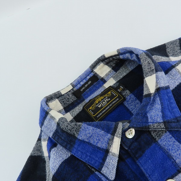 実際に弊社で買取させて頂いたWTAPS/ダブルタップス UNION L/S チェック ネルシャツ 141GWDT-SHM04/Mの画像 5枚目