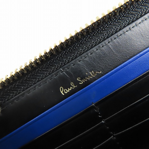 実際に弊社で買取させて頂いたPaul smith/ポール・スミス  ラウンドファスナー 長財布 サイフ ロングウォレットの画像 5枚目