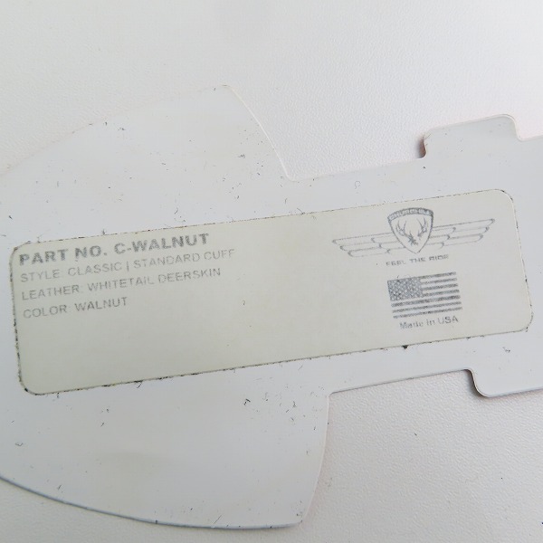 実際に弊社で買取させて頂いたCHURCHILL/チャーチル ディアスキン/鹿革 米国製 グローブ ウォールナット/Sの画像 5枚目