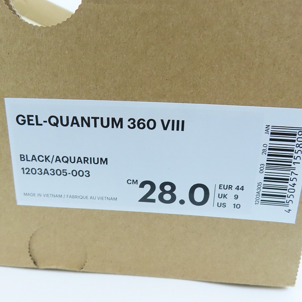 実際に弊社で買取させて頂いた【未使用】ASICS/アシックス GEL-Quantum 360 VIII 1203A305-003/28.0の画像 8枚目