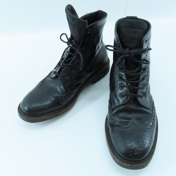 実際に弊社で買取させて頂いたPRADA/プラダ ウイングチップ ジップアップ レザーブーツ SG133/8