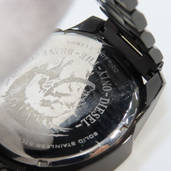 実際に弊社で買取させて頂いたDIESEL/ディーゼル MEGA CHIEF/メガチーフ クロノグラフ DZ-4309【動作未確認】の画像 5枚目