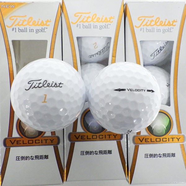 実際に弊社で買取させて頂いた【未使用】Titleist/タイトリスト VELOCITY/ベロシティ PRO V1x ゴルフボール ホワイト 5スリーブ/計15個の画像 3枚目