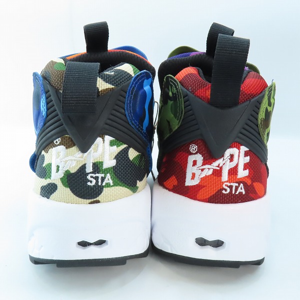 実際に弊社で買取させて頂いた【未使用】A BATHING APE×Reebok /アベイシングエイプ×リーボック Instapump Fury OG Multi Color Q47370/24.5の画像 1枚目