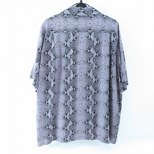 実際に弊社で買取させて頂いたWACKO MARIA /ワコマリア 23SS PYTHON OPEN COLLAR SHIRT パイソンオープンカラーシャツXLの画像 1枚目