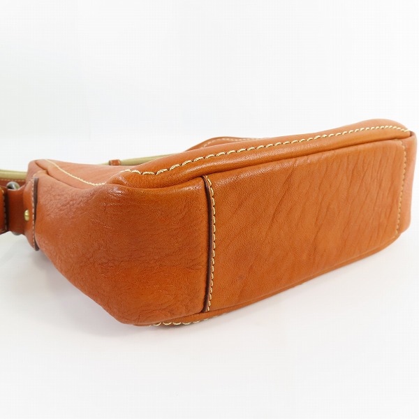 実際に弊社で買取させて頂いた土屋鞄製造所/ツチヤカバン Tone OILNUME/トーンオイルヌメ ジップトップショルダーバッグ/キャメルの画像 3枚目