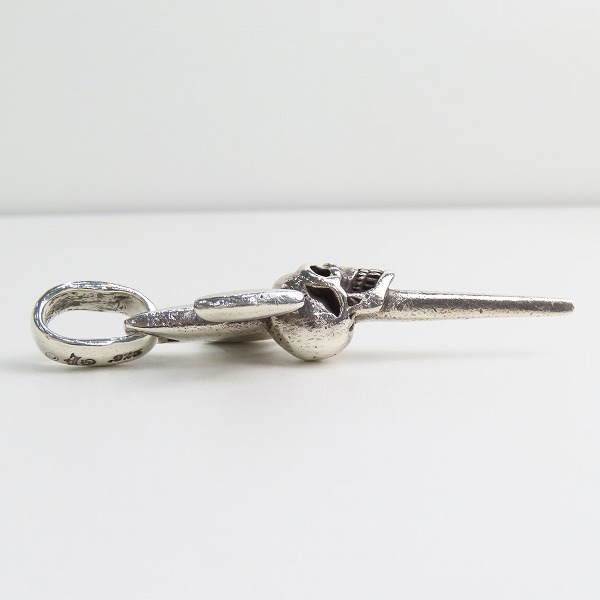 実際に弊社で買取させて頂いた【証明書/ギャラ付】Gaboratory/ガボラトリー Single skull dagger round top/シングルスカルダガーラウンドトップ ペンダントの画像 4枚目