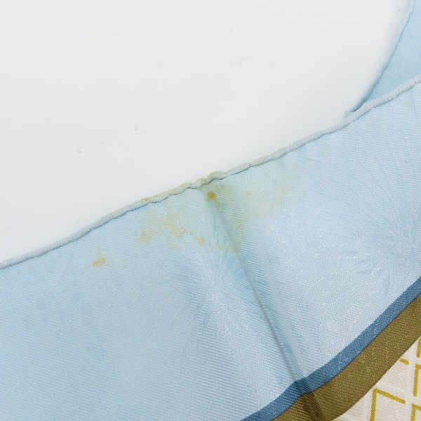 実際に弊社で買取させて頂いたHERMES/エルメス カレ90  自由の天地への鍵 鳥柄 シルク スカーフ/ストールの画像 4枚目