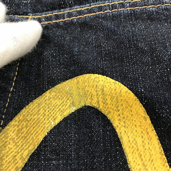実際に弊社で買取させて頂いたEVISU/エヴィス かもめ Lot.7001 デニム ハーフパンツ/34の画像 7枚目