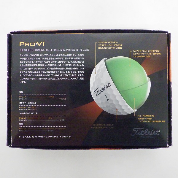 実際に弊社で買取させて頂いた 【未使用】Titleist/タイトリスト PRO V1 ゴルフボール ホワイト 1ダース の画像 4枚目