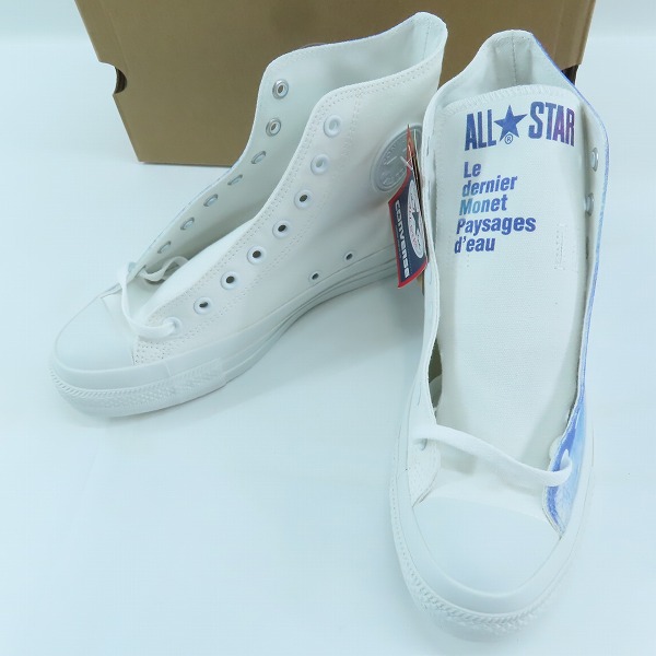 実際に弊社で買取させて頂いた【未使用】CONVERSE/コンバース モネ 睡蓮のとき ALL STAR/オールスター ハイカットスニーカー 1SD382/27.5