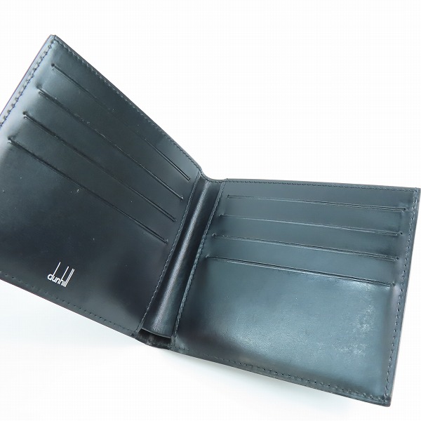 実際に弊社で買取させて頂いたdunhill/ダンヒル  レザー 2つ折り財布/ウォレット ブラック の画像 3枚目