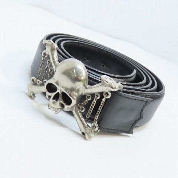 実際に弊社で買取させて頂いたRoen/ロエン スカル バックル レザーベルト