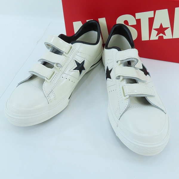 実際に弊社で買取させて頂いたCONVERSE/コンバース ONE STAR J  V-3 ベルクロ ワンスター MADE IN JAPAN/日本製 ホワイト系 ブラック/9.5