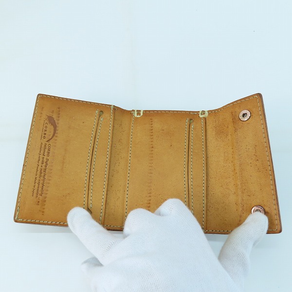 実際に弊社で買取させて頂いたCORBO/コルボ 三つ折り財布/ウォレットの画像 4枚目