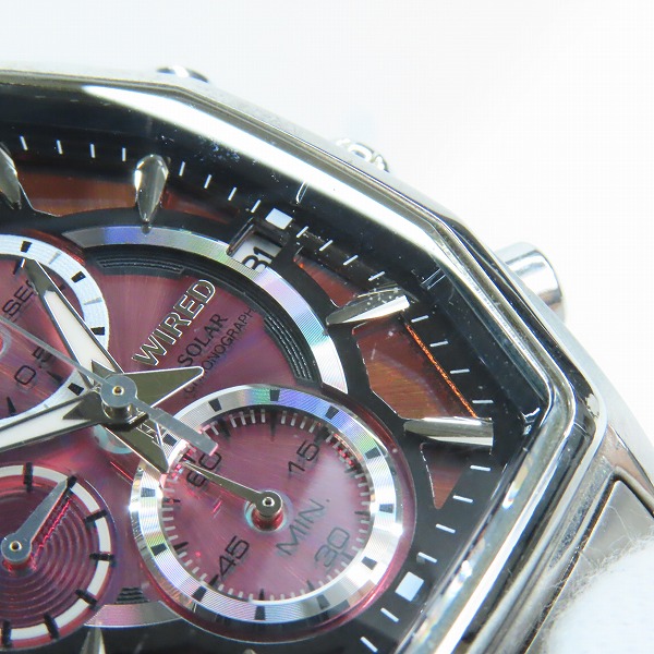 実際に弊社で買取させて頂いたSEIKO/セイコー WIRED ワイアード APOLLO/アポロ ソーラー クロノグラフ 腕時計 AGAD063 V176-0AJ0の画像 5枚目