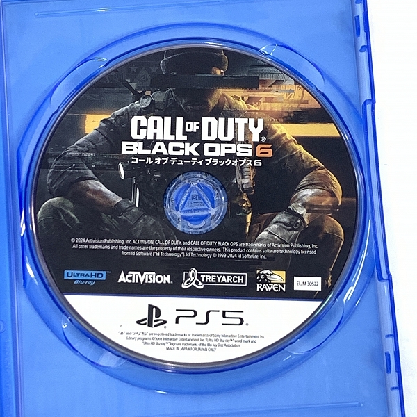 実際に弊社で買取させて頂いたPS5/プレイステーション5 ソフト Call of Duty: Black Ops 6/コールオブデューティ ブラックオプス6/CoD 【動作未確認】の画像 2枚目
