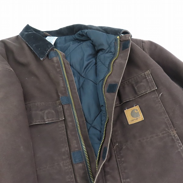 実際に弊社で買取させて頂いたCarhartt/カーハート トラディショナルコート ダック地 ワークジャケット 2XLの画像 4枚目