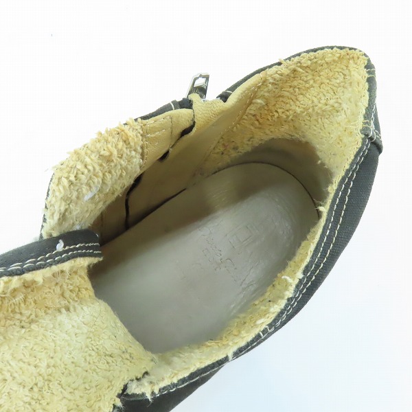 実際に弊社で買取させて頂いた【観賞用】GOLDEN GOOSE/ゴールデングース キャンバスハイカットスニーカー ブラック/43の画像 4枚目