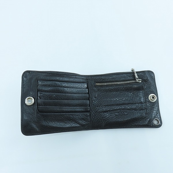 実際に弊社で買取させて頂いたCHROME HEARTS/クロムハーツ 1SNAP CROSS BALL BUTTON WALLET 1スナップ クロスボール ボタン ウォレット 二つ折り財布 の画像 3枚目