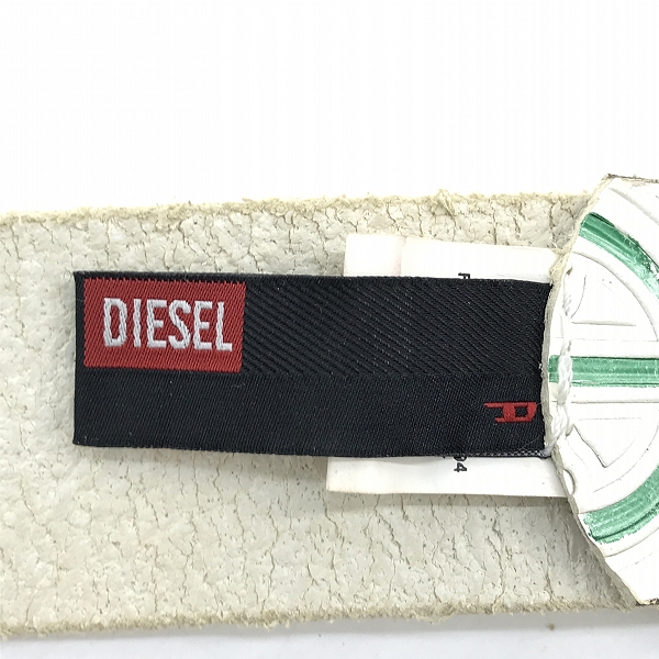 実際に弊社で買取させて頂いた【JPタグ】DIESEL/ディーゼル フラワー彫刻 バックル レザーベルト 90/36の画像 3枚目