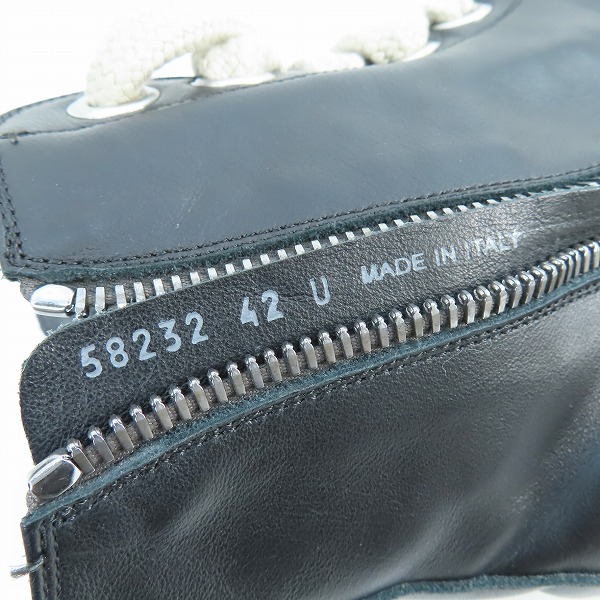 実際に弊社で買取させて頂いたRick Owens/リックオウエンス JUMBO LACE/ジャンボレース ハイカットスニーカー RU02D6892/42の画像 6枚目