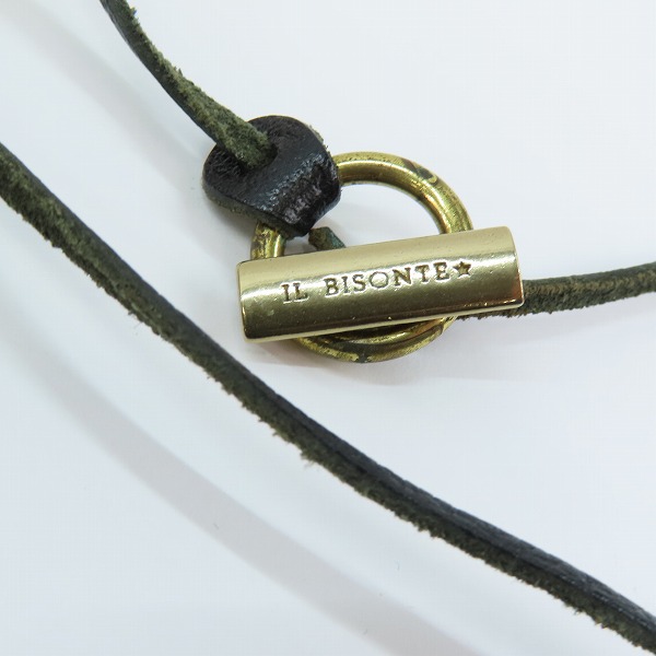 実際に弊社で買取させて頂いたIL BISONTE/イルビゾンテ ロゴメタル レザー ネックレス