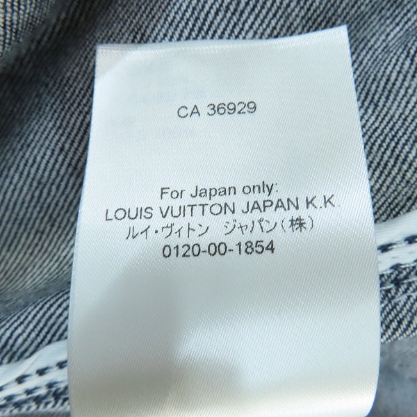 実際に弊社で買取させて頂いた【JPタグ】LOUIS VUITTON/ルイヴィトン モノグラムバンダナショートスリーブ デニムシャツ RM222MNW2HNS17X純正ハンガー付/XLの画像 5枚目