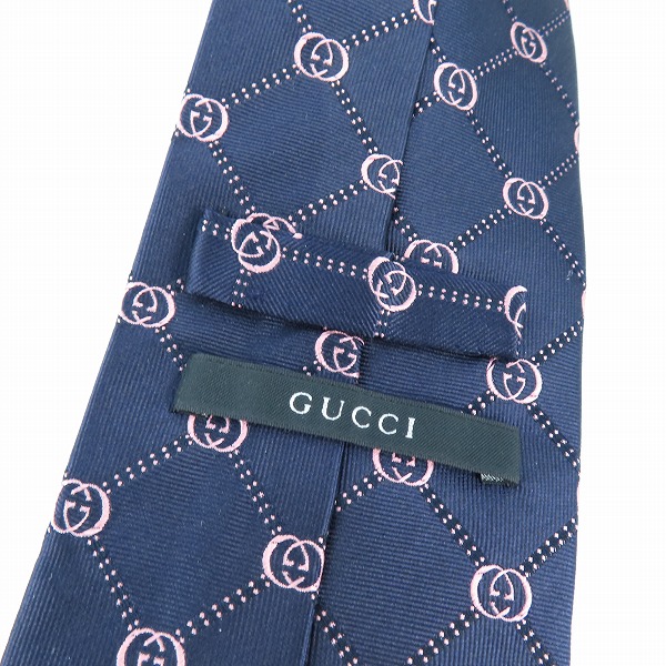 実際に弊社で買取させて頂いたGUCCI/グッチ GG柄 シルク ネクタイの画像 1枚目