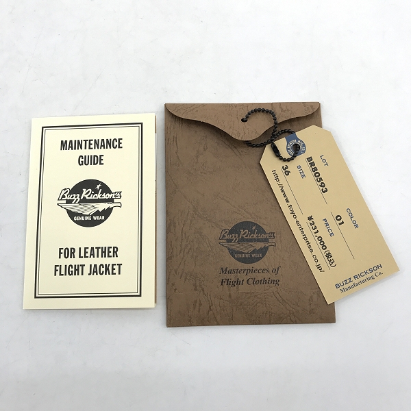 実際に弊社で買取させて頂いたBUZZ RICKSON'S/バズリクソンズ A-2 フライトジャケット BR80593/36の画像 9枚目