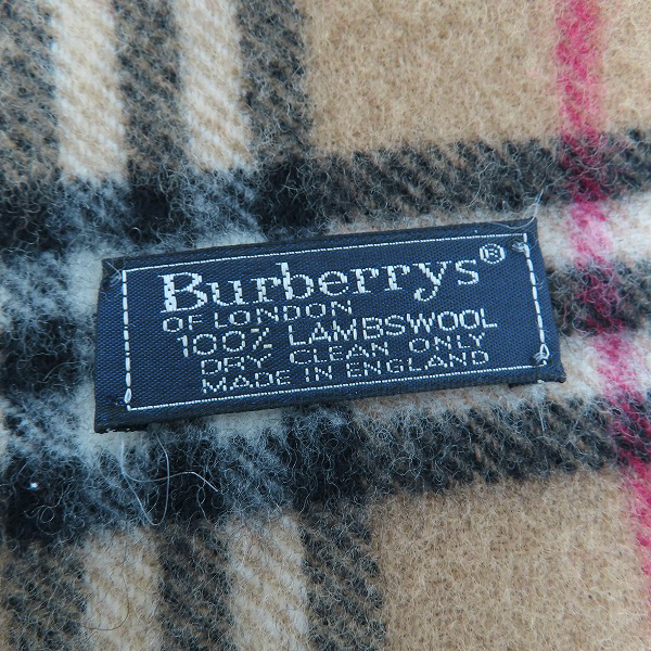 実際に弊社で買取させて頂いたBurberrys/バーバリーズ ノバチェック柄 ウールマフラー ブラウンの画像 2枚目