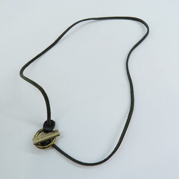 実際に弊社で買取させて頂いたIL BISONTE/イルビゾンテ ロゴメタル レザー ネックレスの画像 5枚目