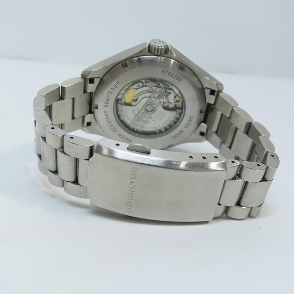 実際に弊社で買取させて頂いたHAMILTON/ハミルトン カーキ アヴィエーション レッドブル エアレース タイムキーパー 裏透け 腕時計 H765250の画像 2枚目